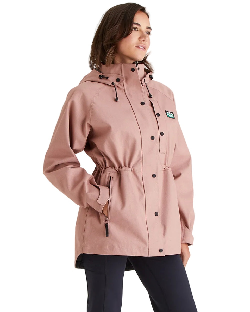 Dusky Pink Coloured Ridgeline Womens Monsoon Light Jacket on white background