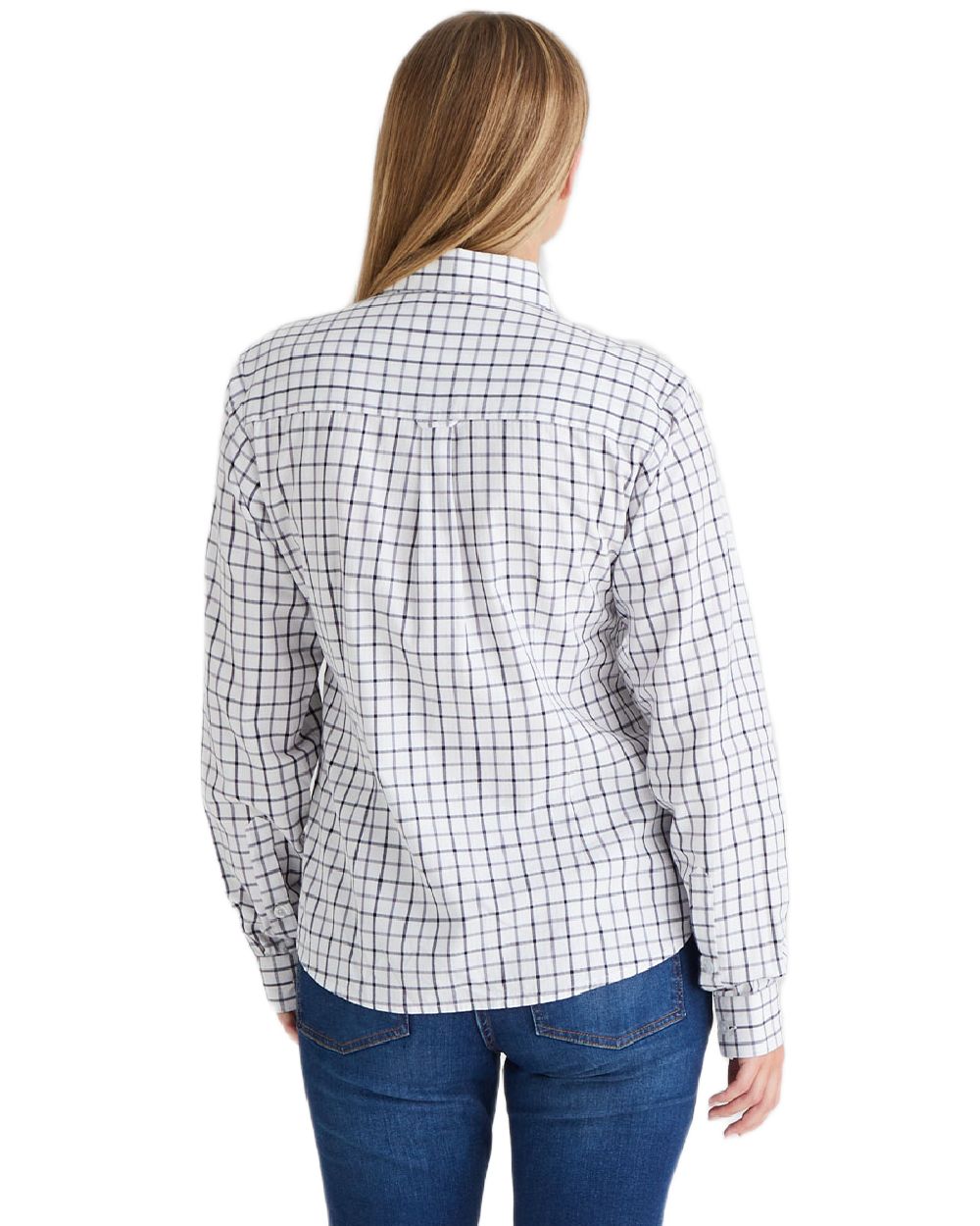Navy Storm coloured Ridgeline Womens Sedgebrook Shirt on white background