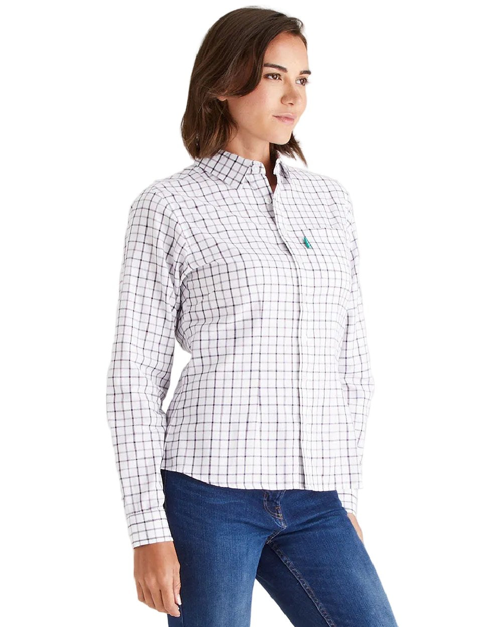 Nightshade Lilac Coloured Ridgeline Womens Sedgebrook Shirt on white background
