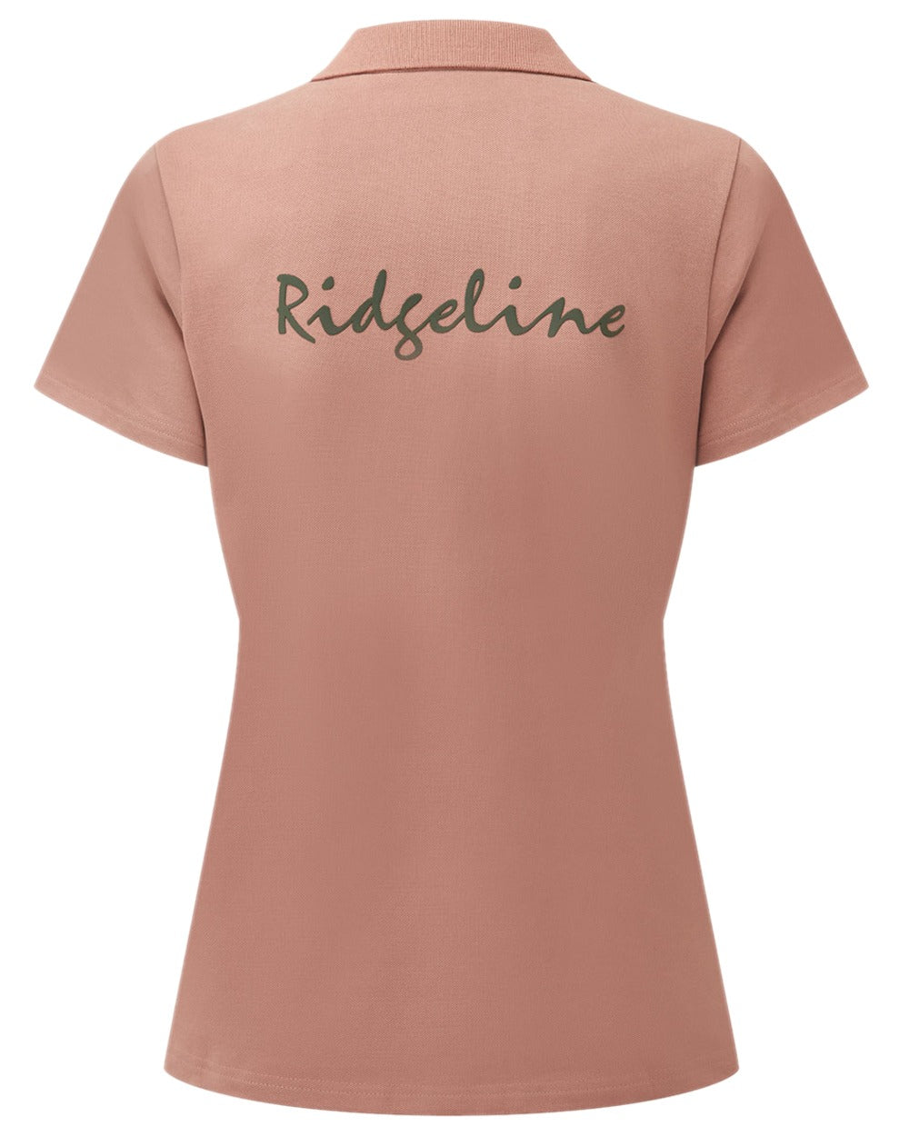 Dusky Pink Coloured Ridgeline Womens Signature Polo Shirt on white background