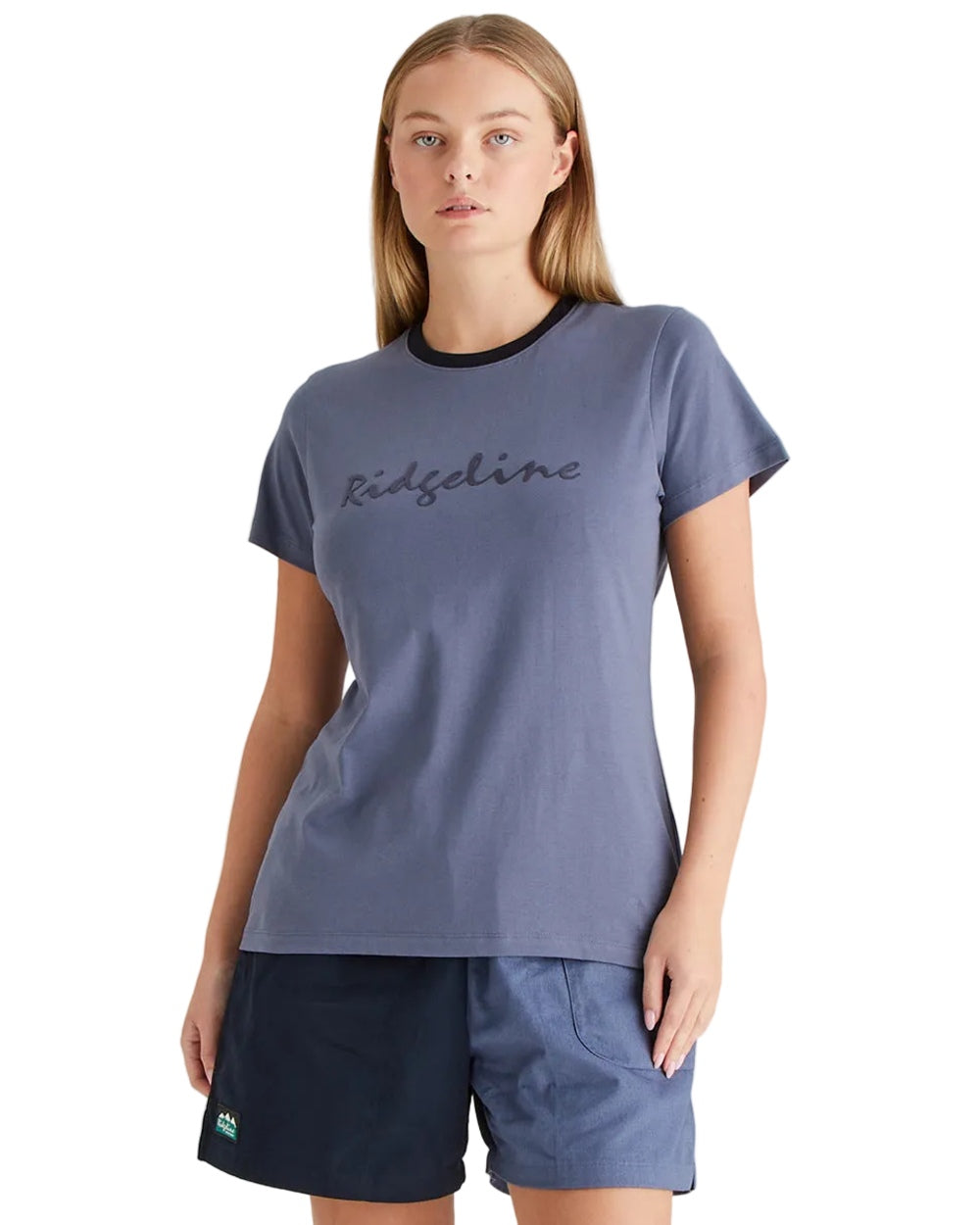 Storm Coloured Ridgeline Womens Signature T-Shirt on white background
