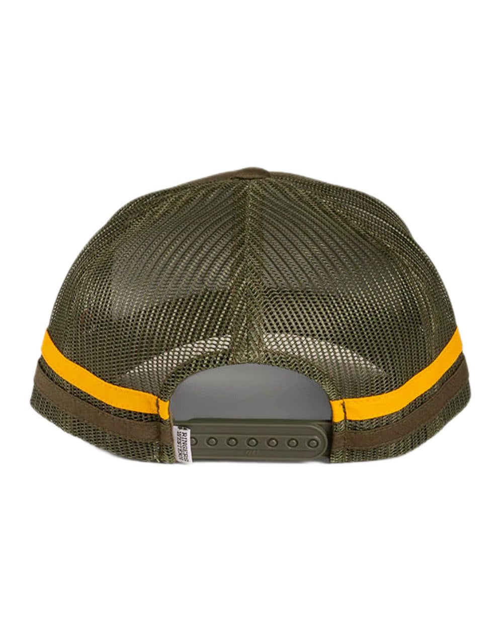 Olive coloured Ringers Western McCoy Trucker Cap on white background