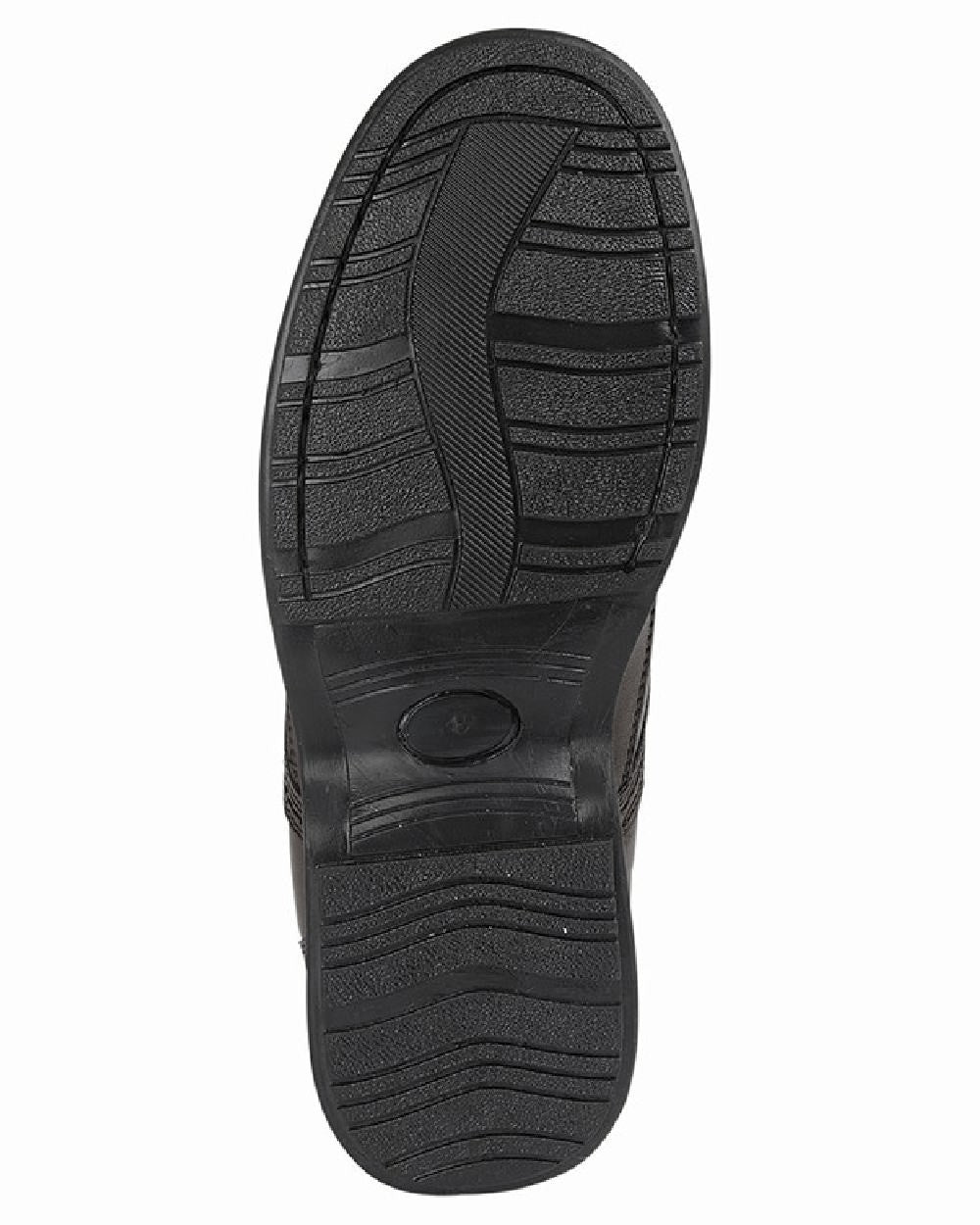 Black coloured Roamers Mens Canoe Front Apron Tie Shoes on white background