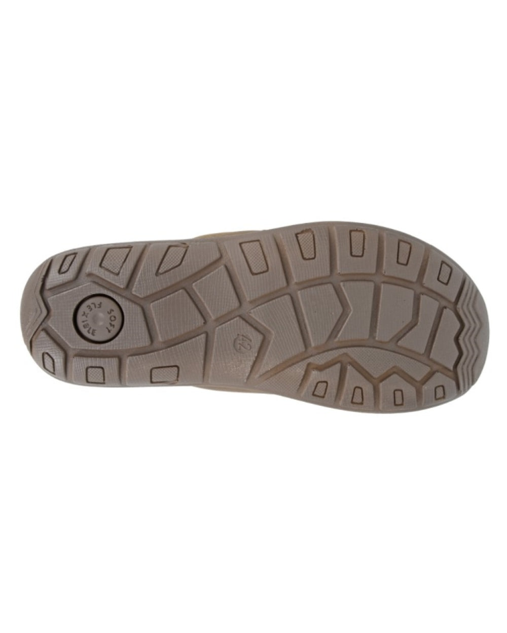 Brown coloured Roamers Mens Crossover Mule Sandals on white background