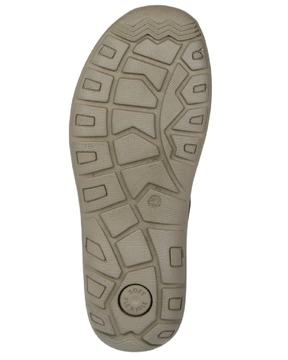 Brown coloured Roamers Mens Leather Fastening Back In Sandals on white background