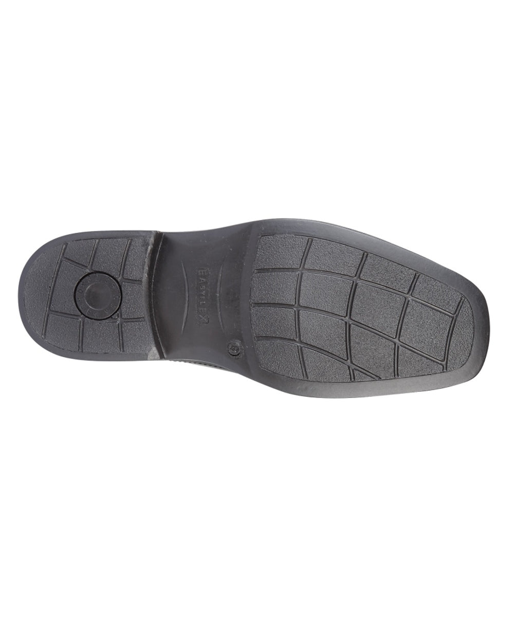 Black coloured Roamers Mens Leather Twin Gusset Panel Casual Shoes on white background
