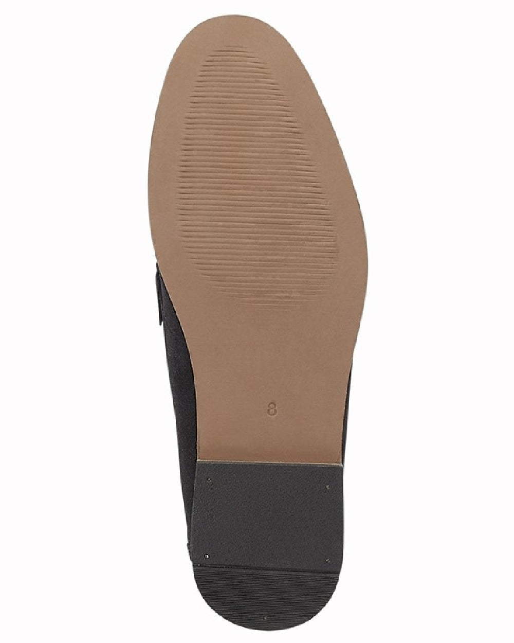 Black coloured Roamers Mens Suede Slip On Casual Shoes on white background