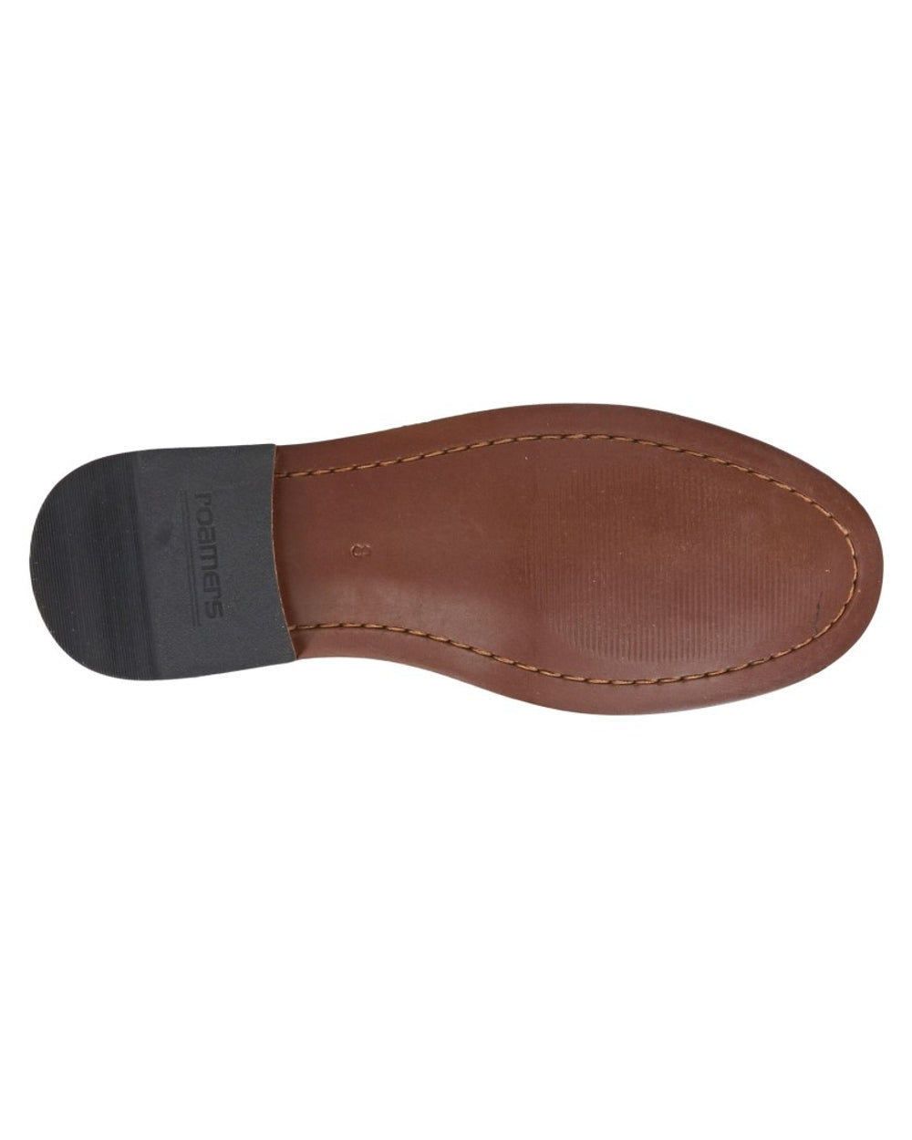 Black coloured Roamers Mens Slip On Casual Suede Loafer on white background