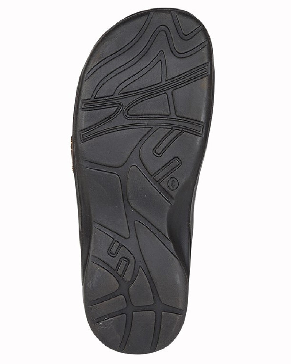 Brown Crazy Horse coloured Roamers Mens Triple Touch Fastening Padded Sports Sandals on white background