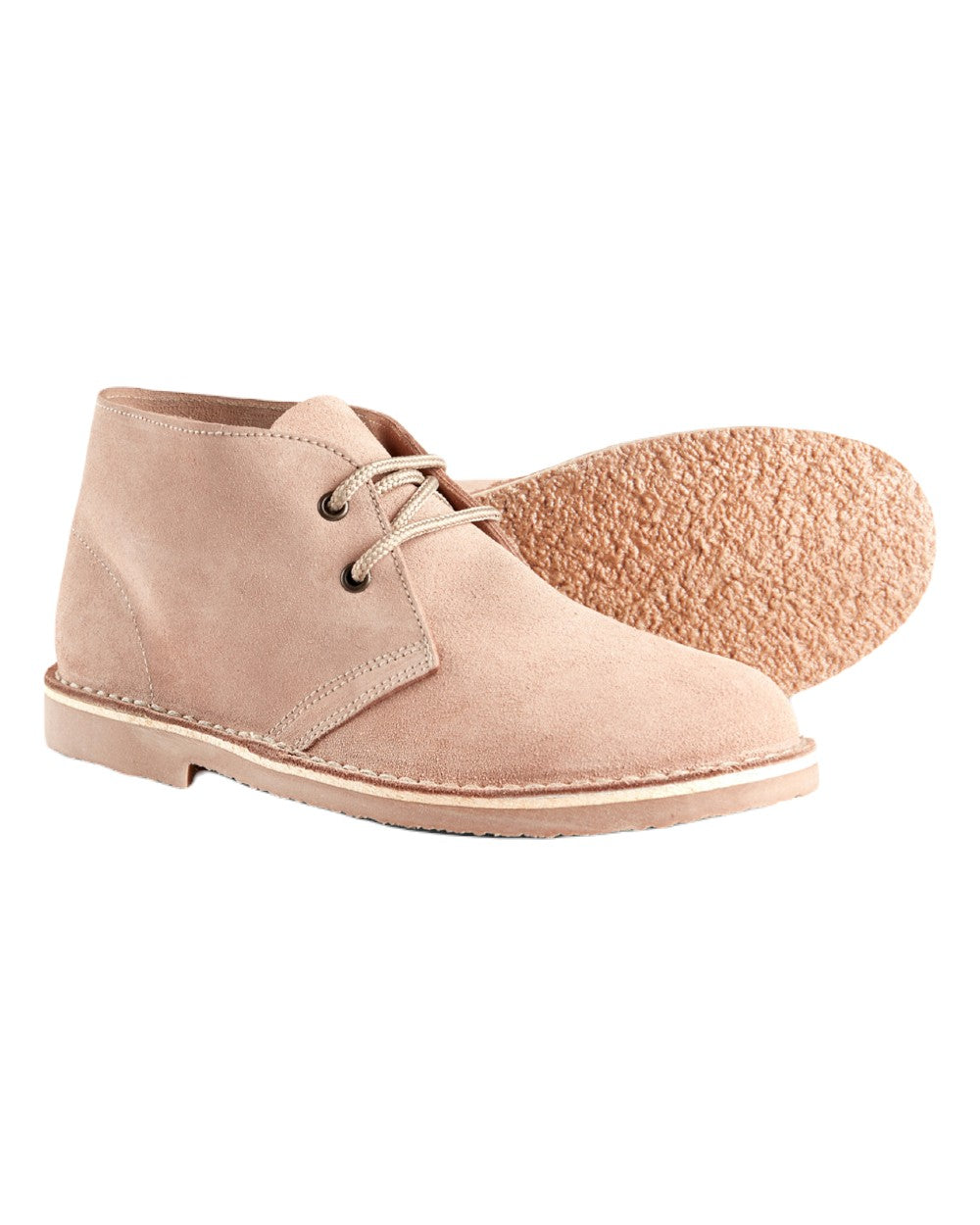 Light Taupe coloured Womens Eye Desert Real Suede Boots on white background