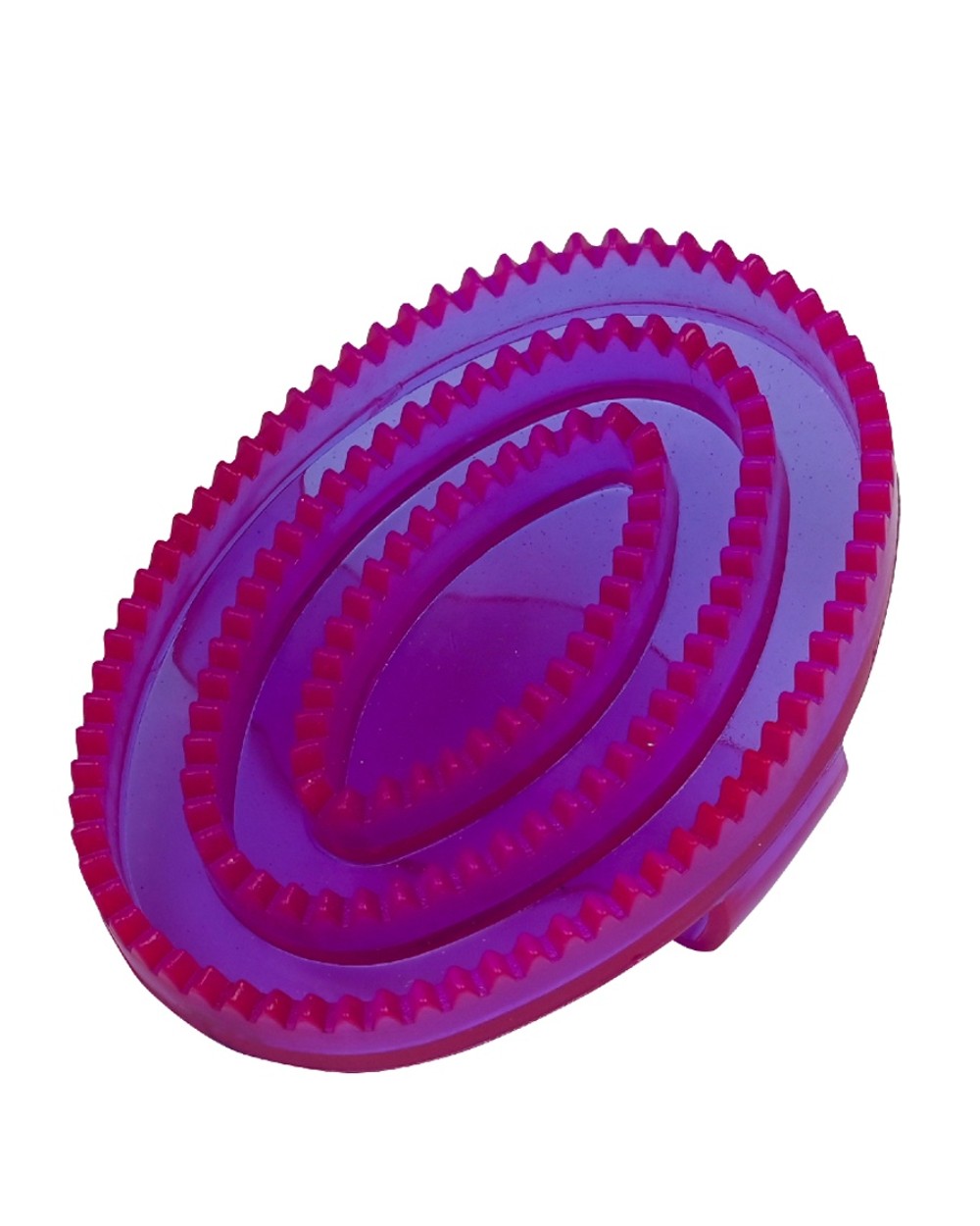 Deep Purple coloured Roma Brights Curry Comb on white background