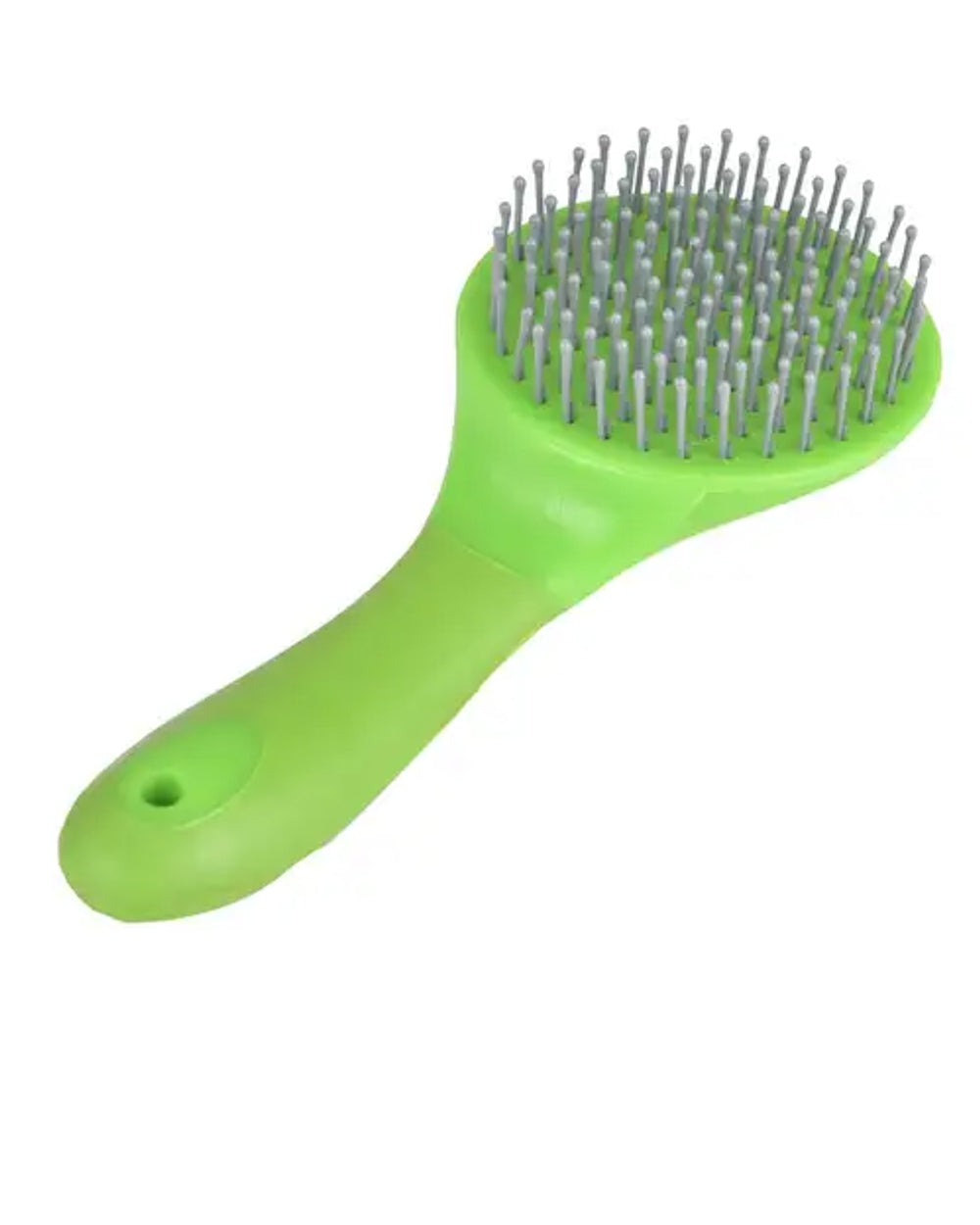 Lime coloured Roma Brights Mane And Tail Brush on white background