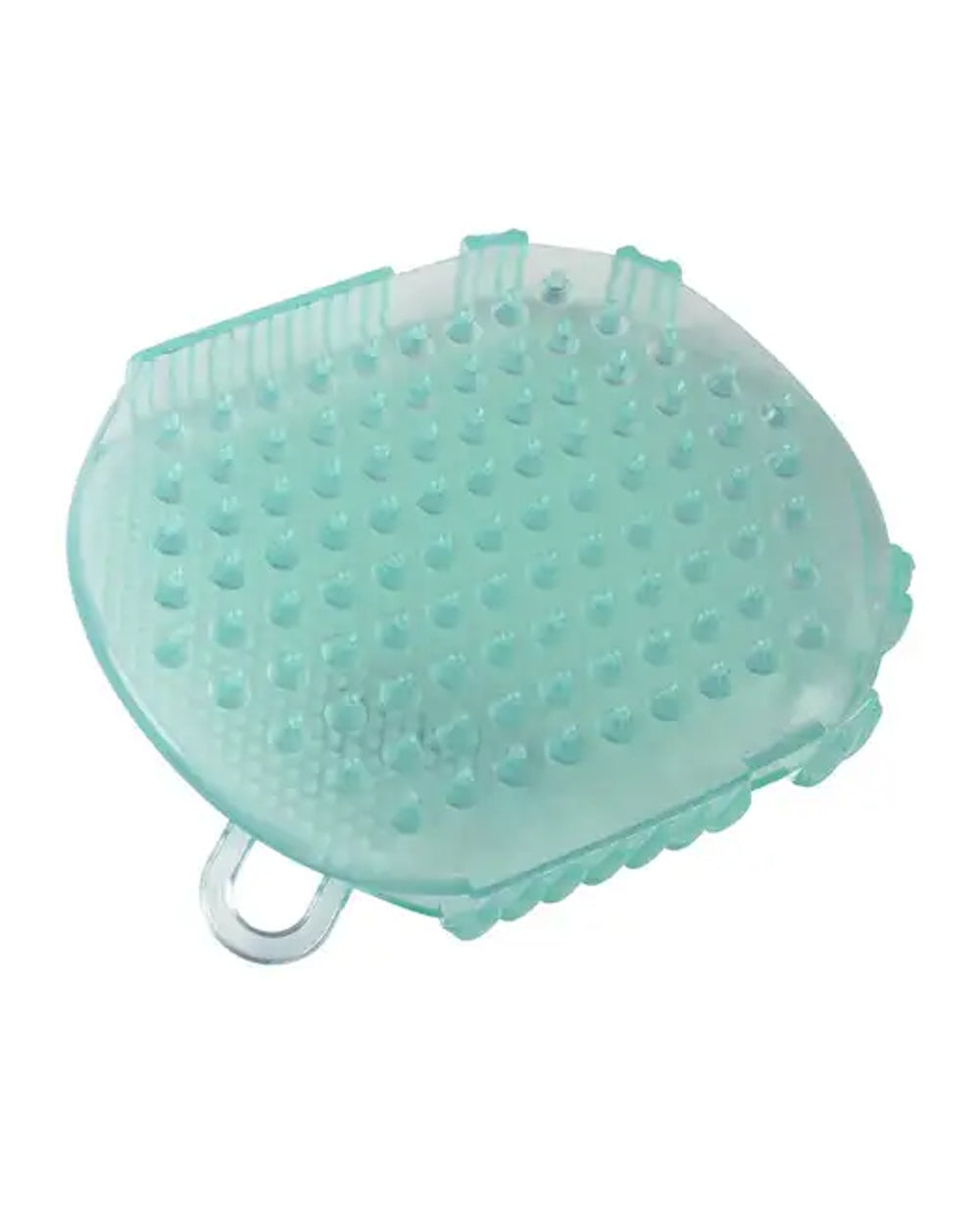 Turquoise coloured Roma Brights Massage Gloves on white background