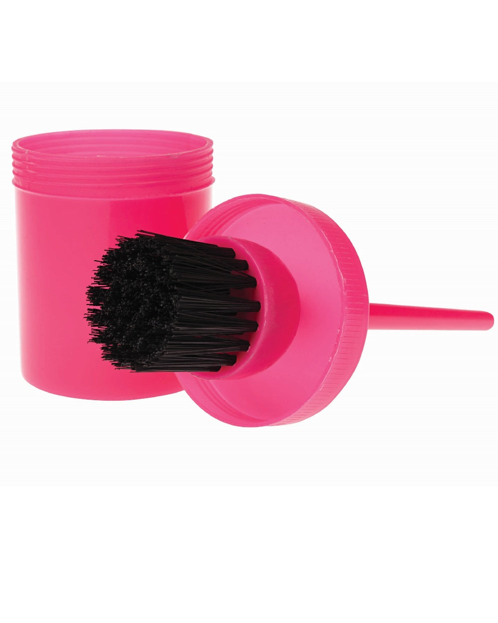Hot Pink coloured Roma Brights Hoof Oil Brush Bottle