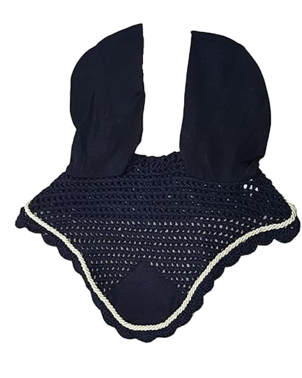 Black Gold coloured Roma Crochet Ear Cover on white background