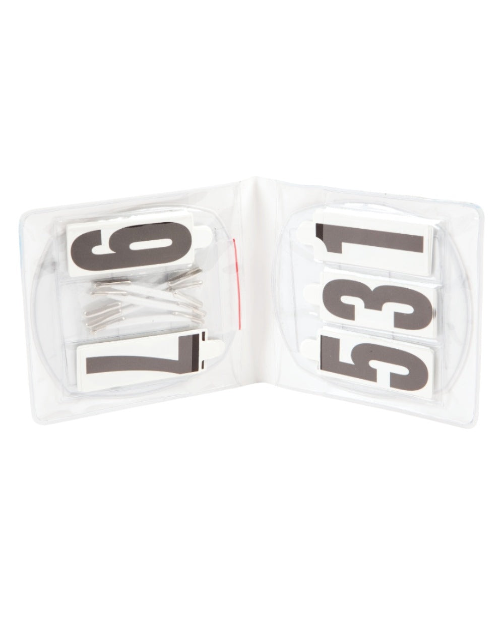 White coloured Roma Deluxe Oval 3 Number Holder Pair on white background