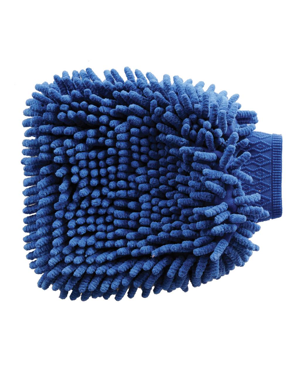 Blue coloured Roma Microfibre Wash Mitt on white background
