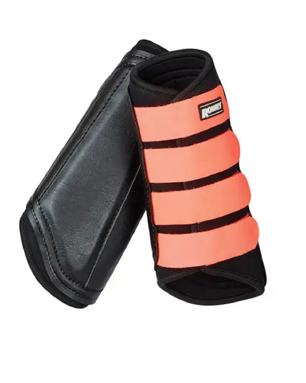 Black Orange coloured Roma Neoprene Brushing Boots on white background