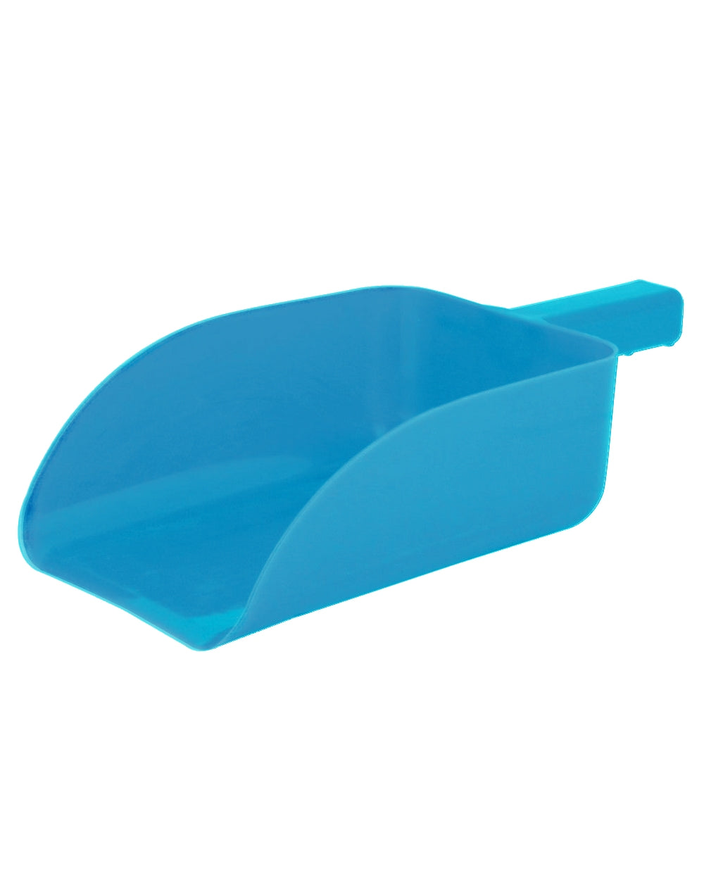 Blue coloured Roma Plastic Feed Scoop on white background