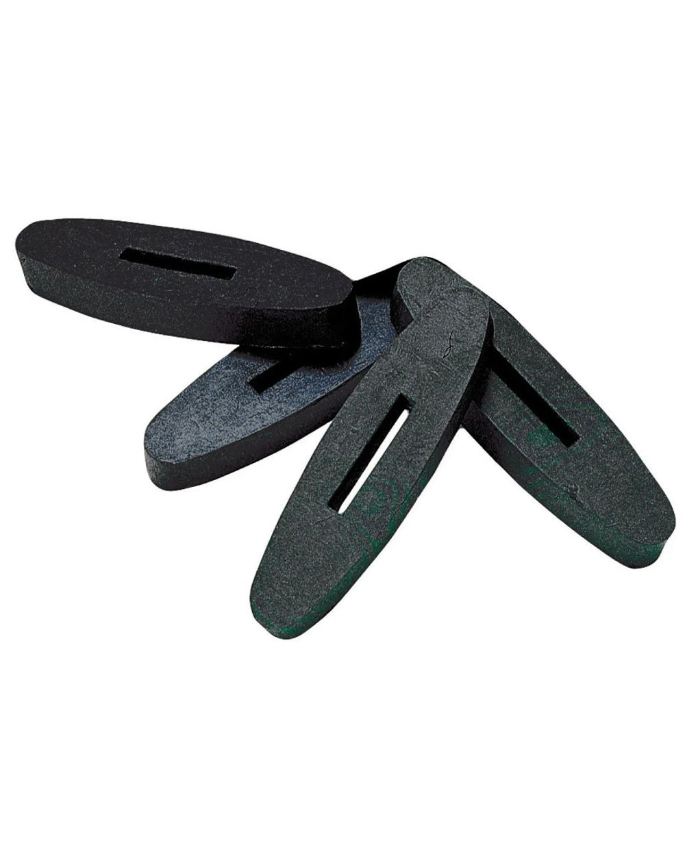 Black coloured Roma Rubber Diamond Rein Stops on white background