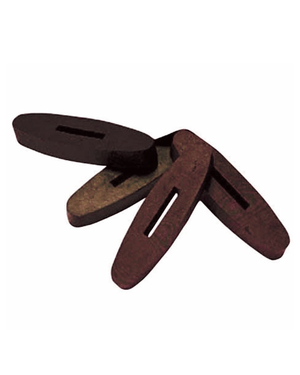 Brown coloured Roma Rubber Diamond Rein Stops on white background