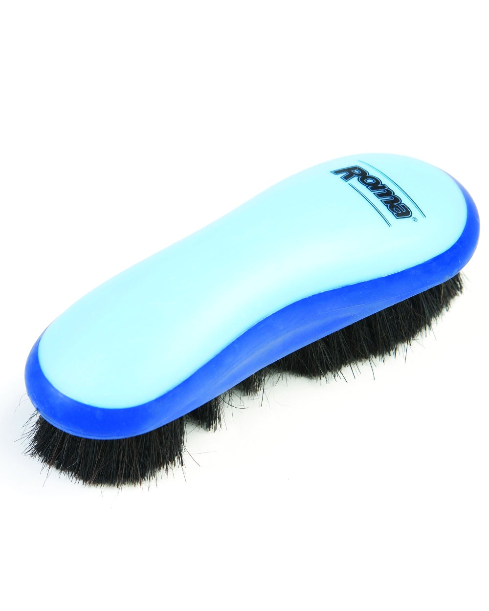 Blue coloured Roma Soft Touch Body Brush on white background