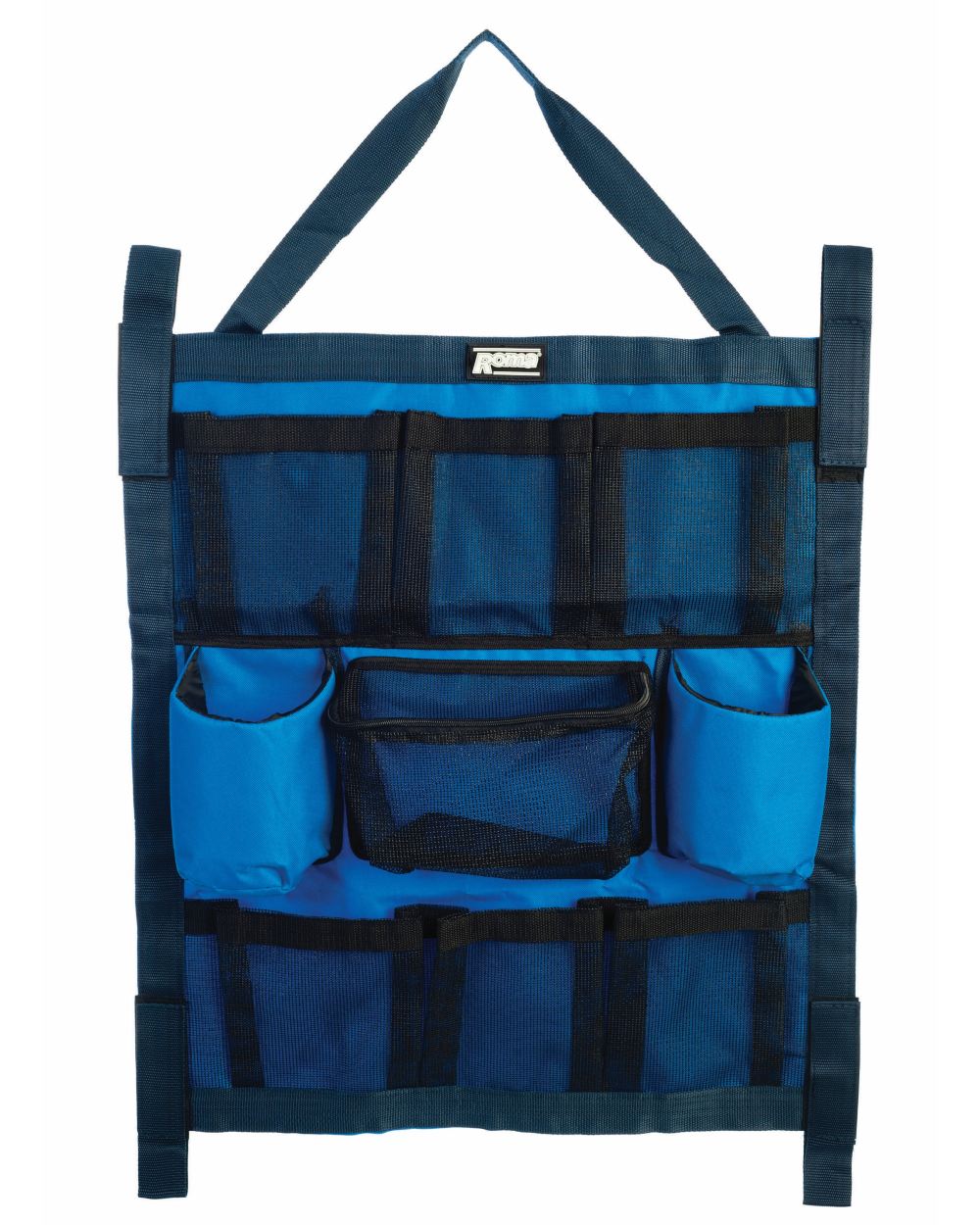 Blue coloured Roma Trailer/Stable Organiser on white background