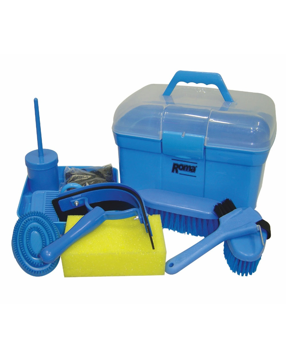 Blue coloured Roma Ultimate 10 Piece Grooming Kit on white background