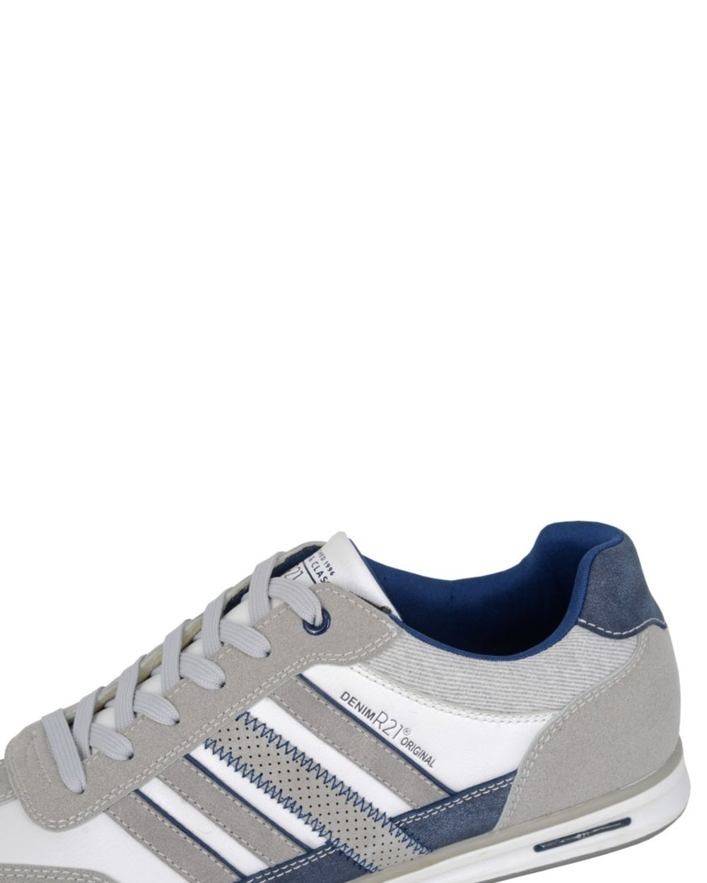 White coloured Route 21 Mens 6 Eye Leisure Shoes on white background