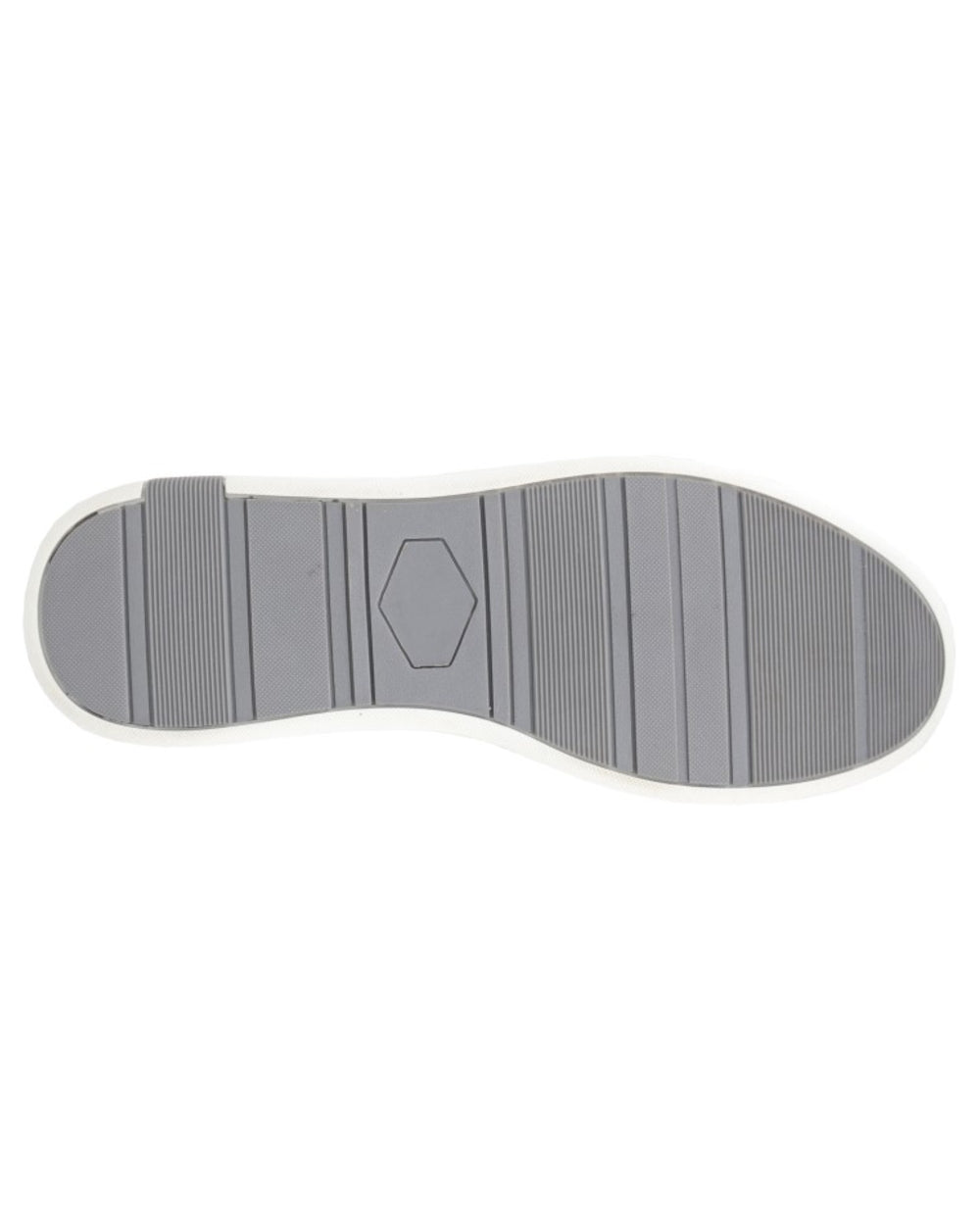 Navy coloured Route 21 Mens 7 Eye Striped Leisure Shoes on white background
