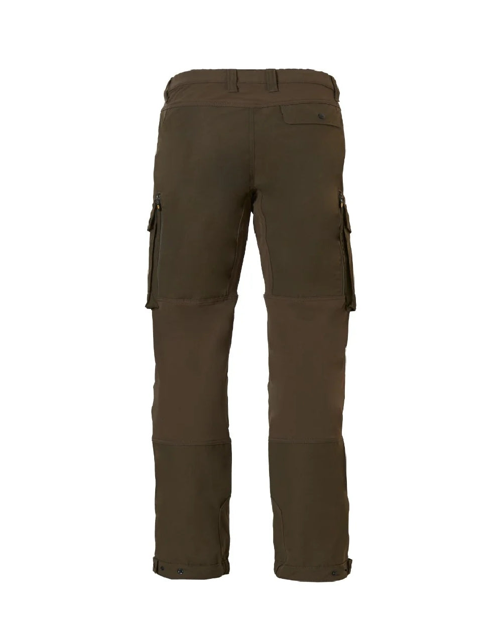 Olive Green Coloured Rovince Mens Flexline Trousers on white background