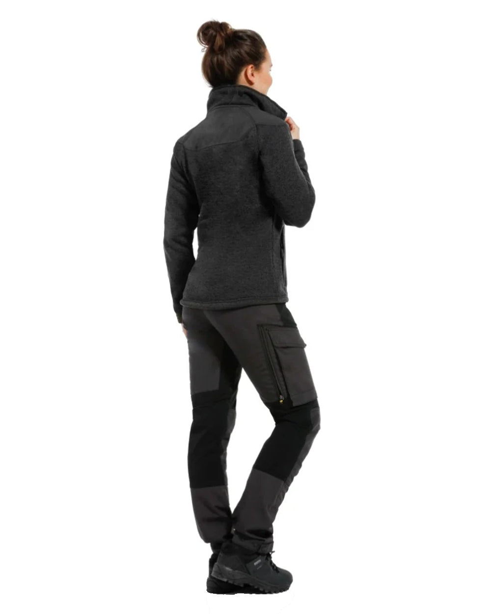 Grey Black Coloured Rovince Womens Flexline Trousers on white background