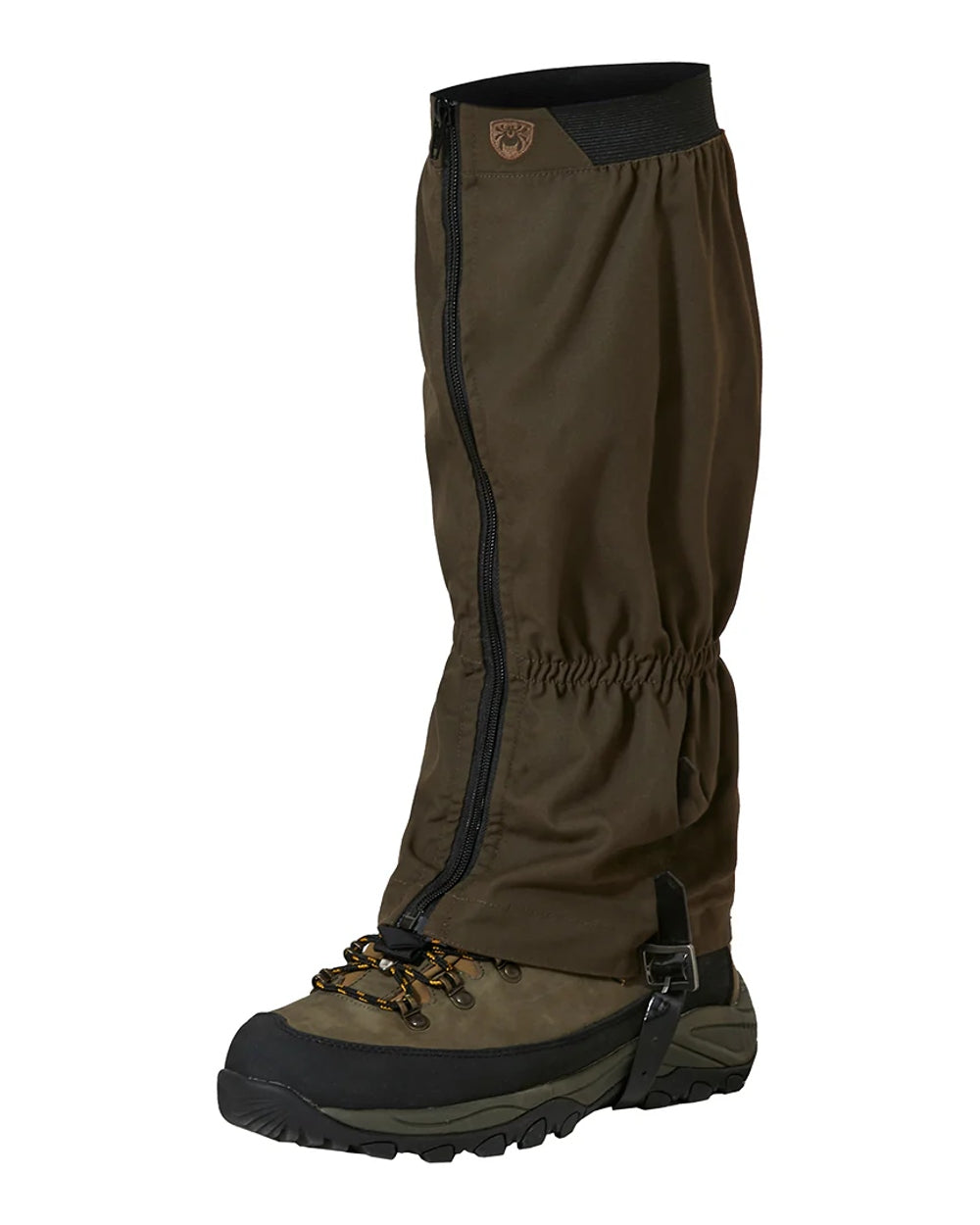 Green coloured Rovince Ergoline Gaiters on white background