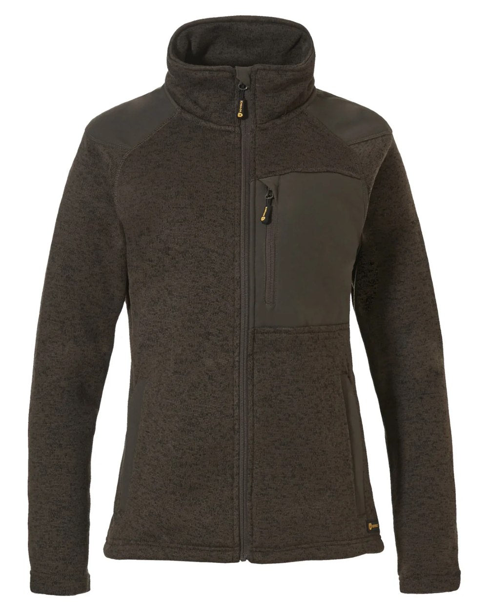 Olive Green coloured Rovince Womens Coarse Fleece Jacket on white background