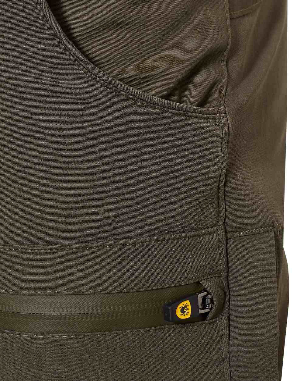 Olive coloured Rovince Womens Scotland Trousers on white background