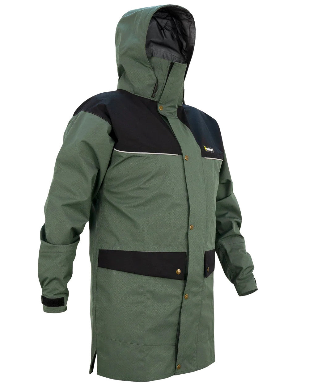 Sage/Black Coloured Swazi Torrent Jacket On A White Background