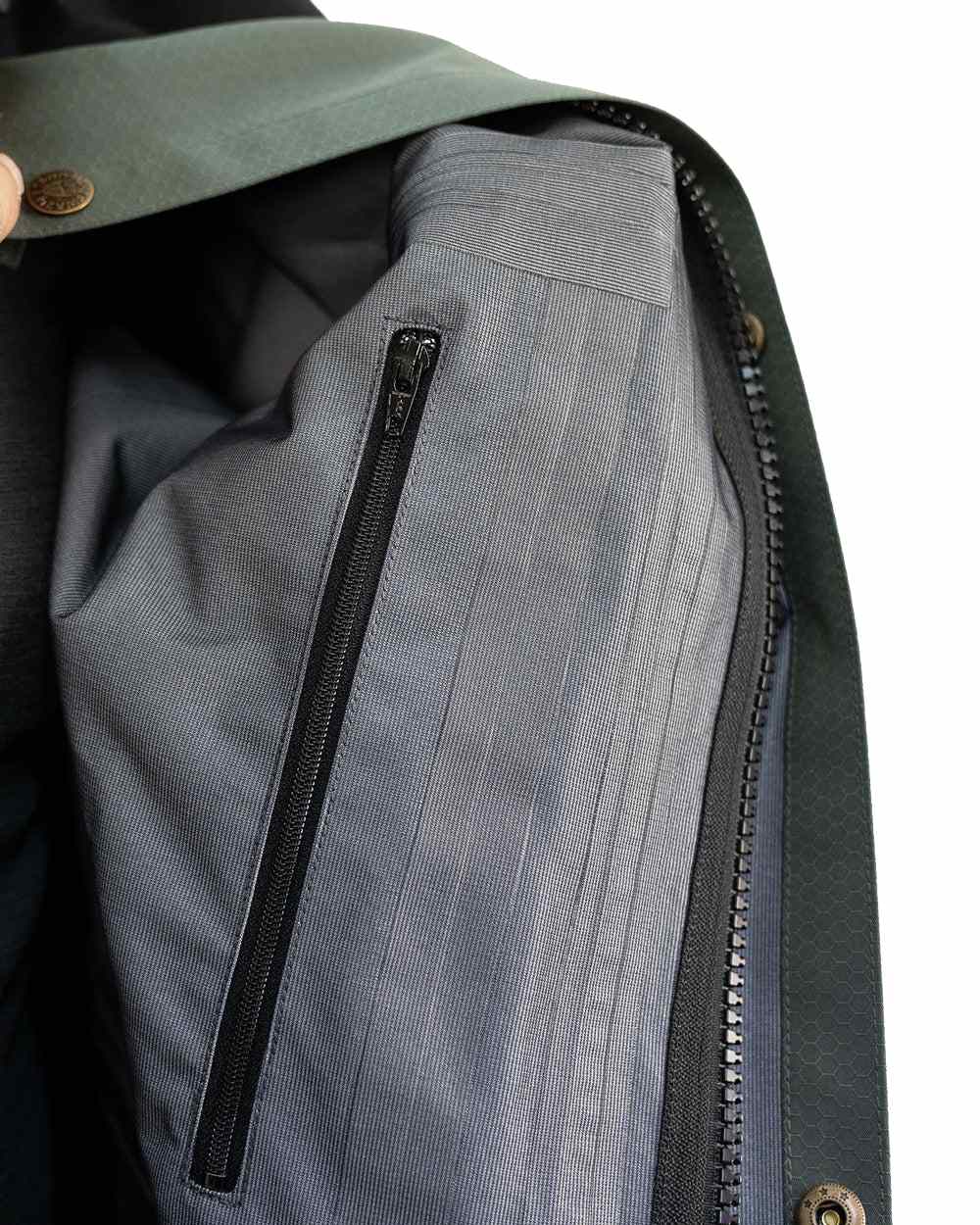 Sage/Black Coloured Swazi Torrent Jacket On A White Background