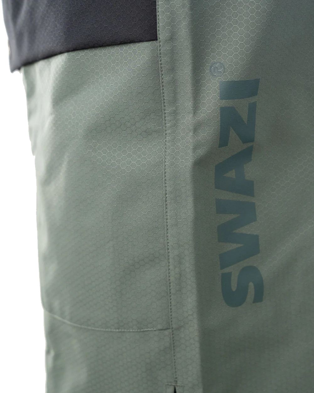 Sage/Black Coloured Swazi Torrent Jacket On A White Background