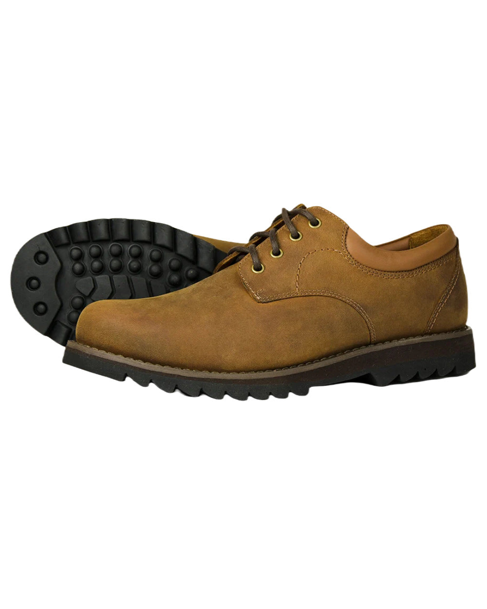 Sand Coloured Orca Bay Bilbury Mens Country Shoes On A White Background
