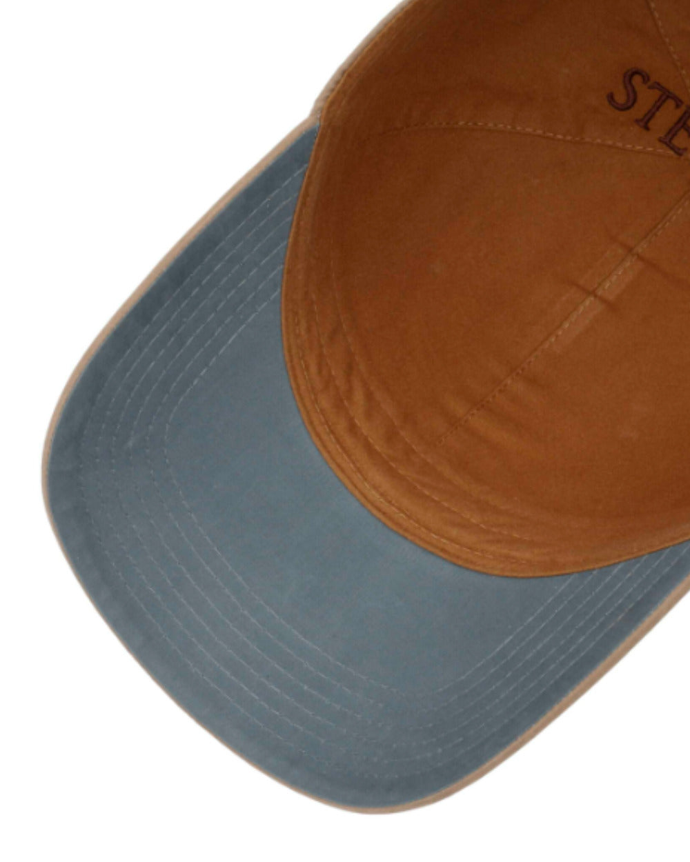 Sand Coloured Stetson Waxed Cotton Baseball Cap On A White Background