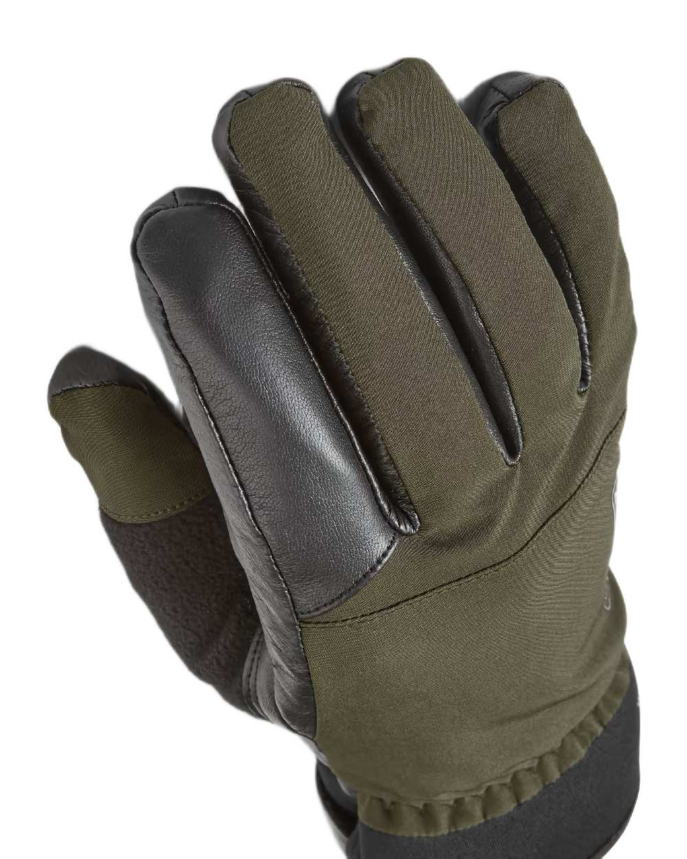 Olive Coloured Sealskinz Fordham Waterproof All Weather Hunting Glove on white background