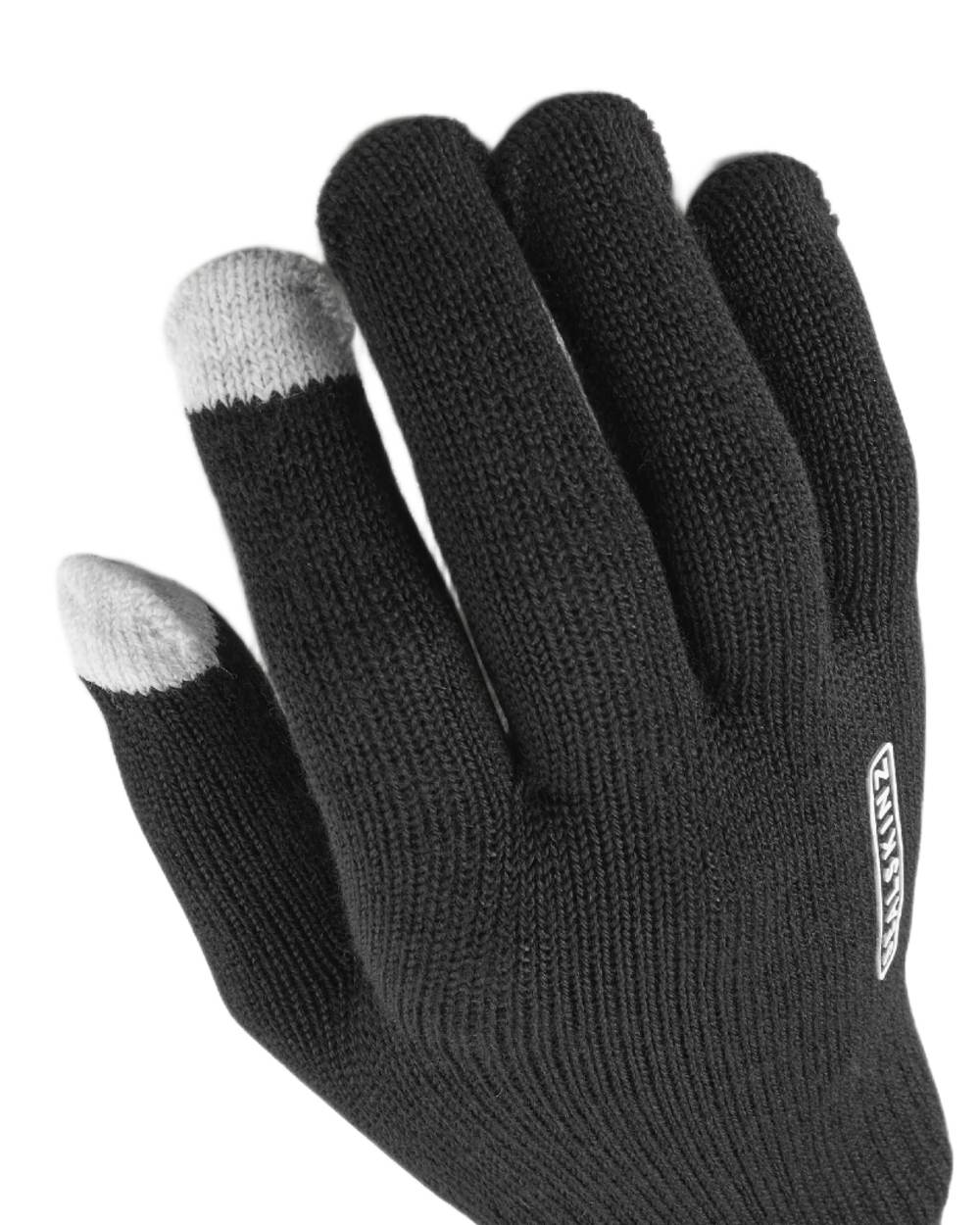 Black Coloured Sealskinz Hanworth Solo Merino Glove on white background