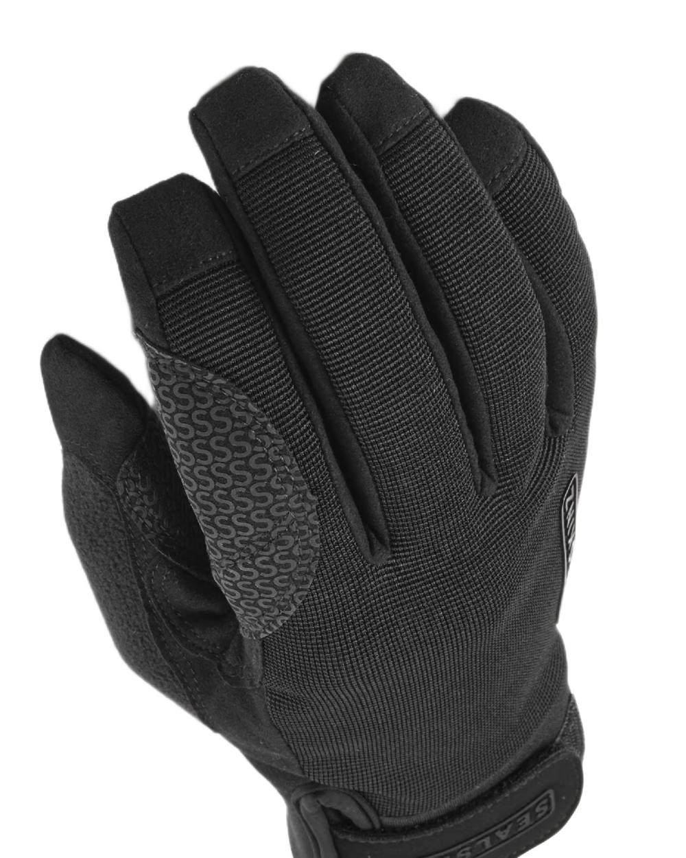 Black Coloured Sealskinz Harling Waterproof All Weather Glove on white background