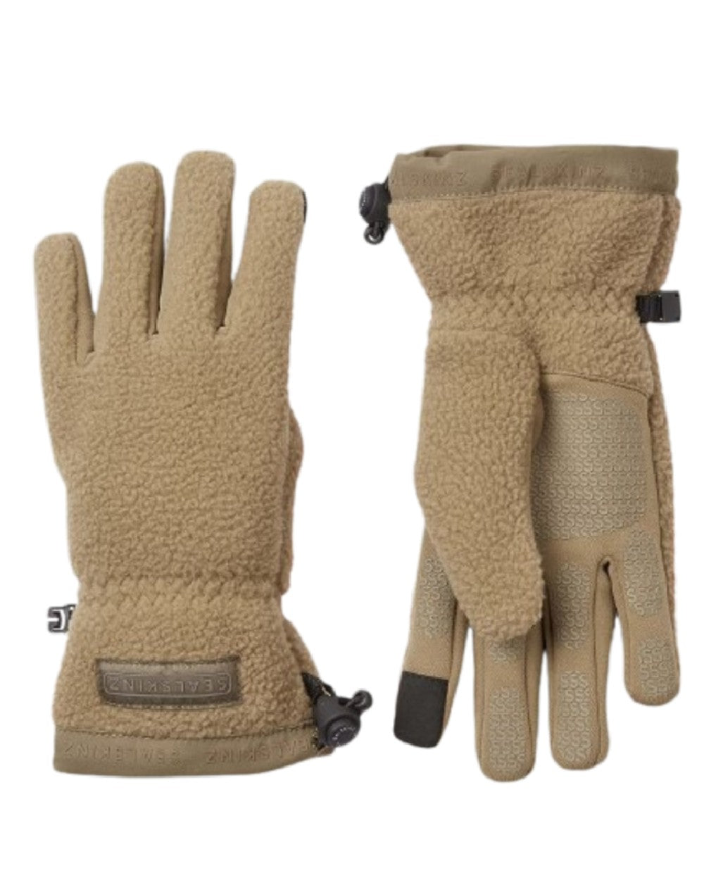 Brown Coloured Sealskinz Hoveton Waterproof Sherpa Fleece Glove on white background