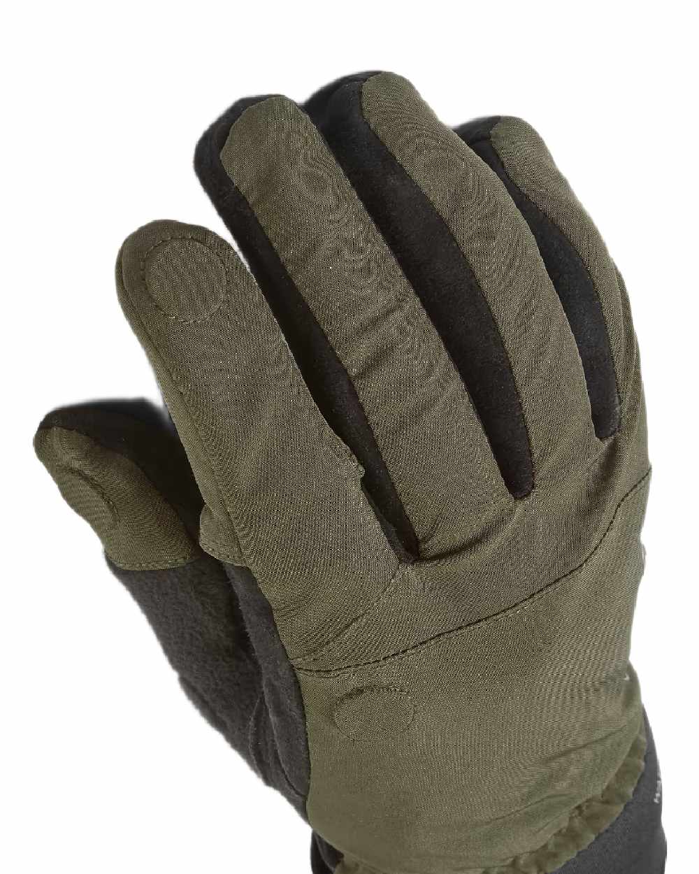 Olive Coloured Sealskinz Stanford Waterproof All Weather Sporting Glove on white background