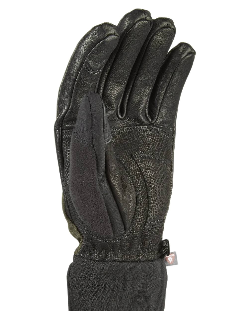 Olive Coloured Sealskinz Witton Waterproof Extreme Cold Weather Glove on white background