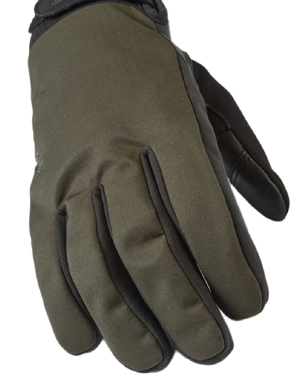 Olive Coloured Sealskinz mens Kelling Waterproof All Weather Insulated Glove on white background