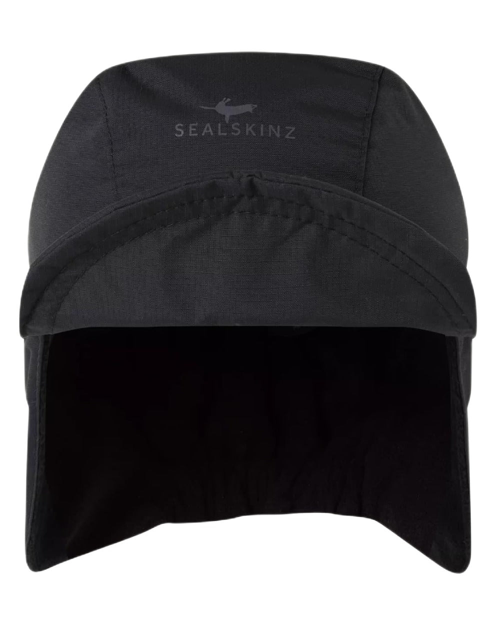 Black coloured Sealskinz Kirstead Waterproof Extreme Cold Weather Hat on white background