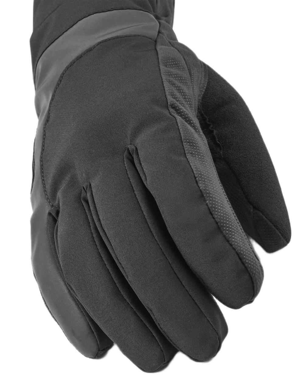 Black coloured Sealskinz Marsham Waterproof Cold Weather Reflective Cycle Gloves on white background