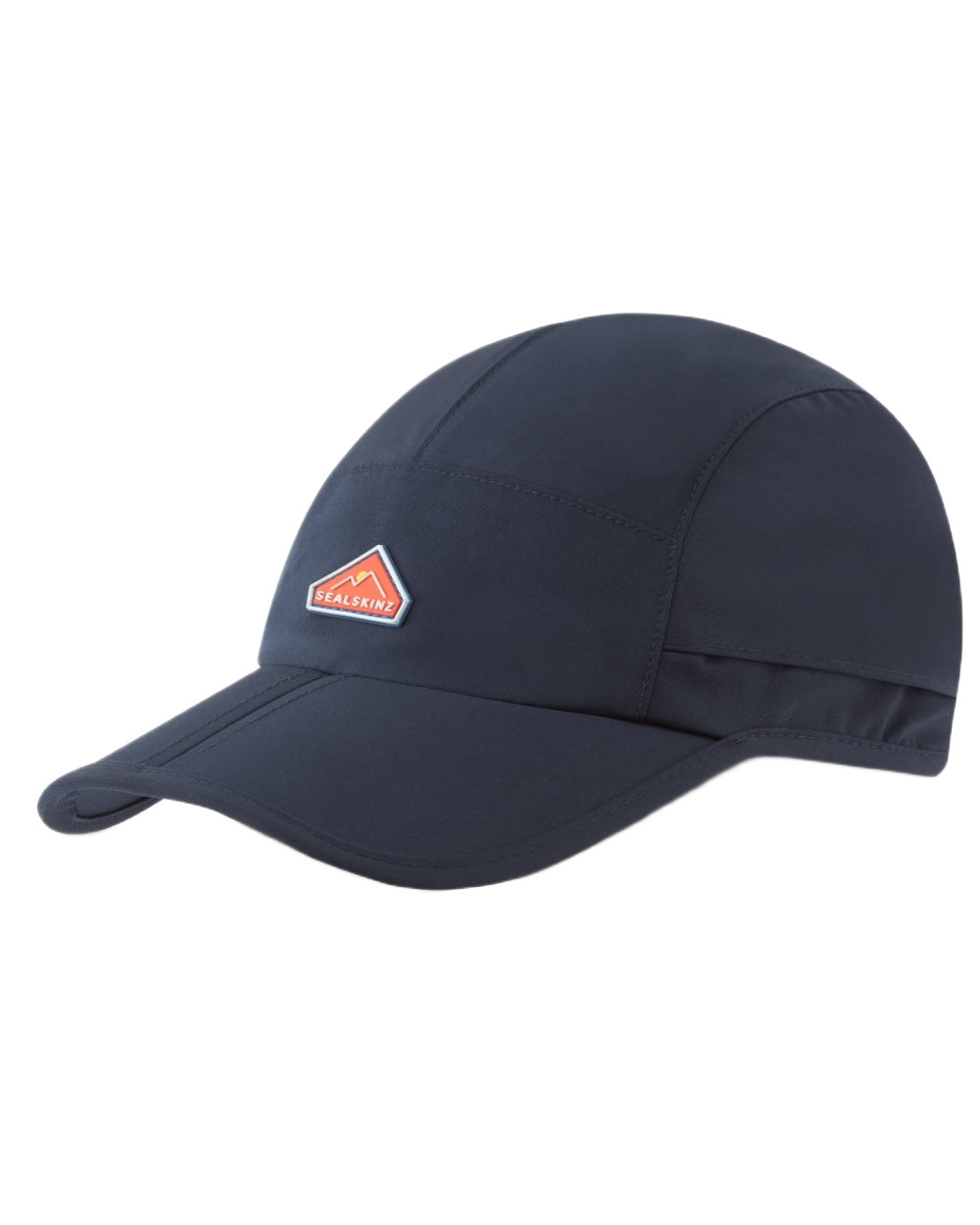 Navy coloured Sealskinz Poringland Waterproof Peak Plain Hiking Cap on white background